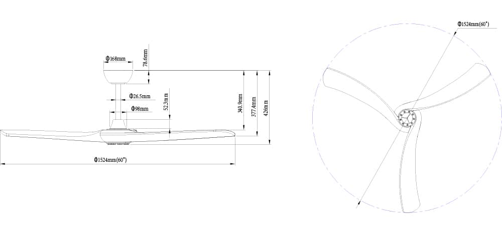 סקיצה מאוורר תקרה