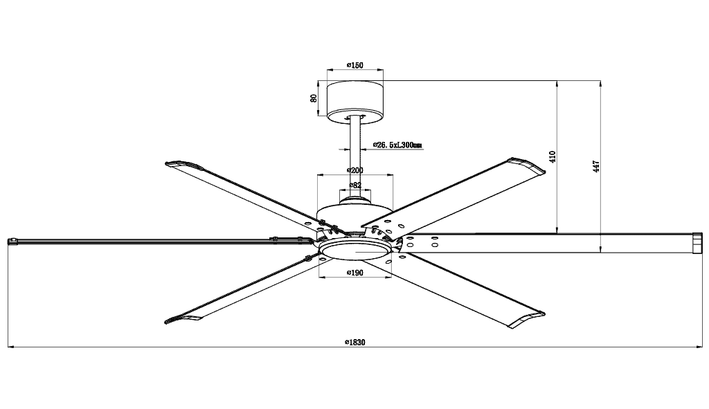 סקיצה מאוורר תקרה דום
