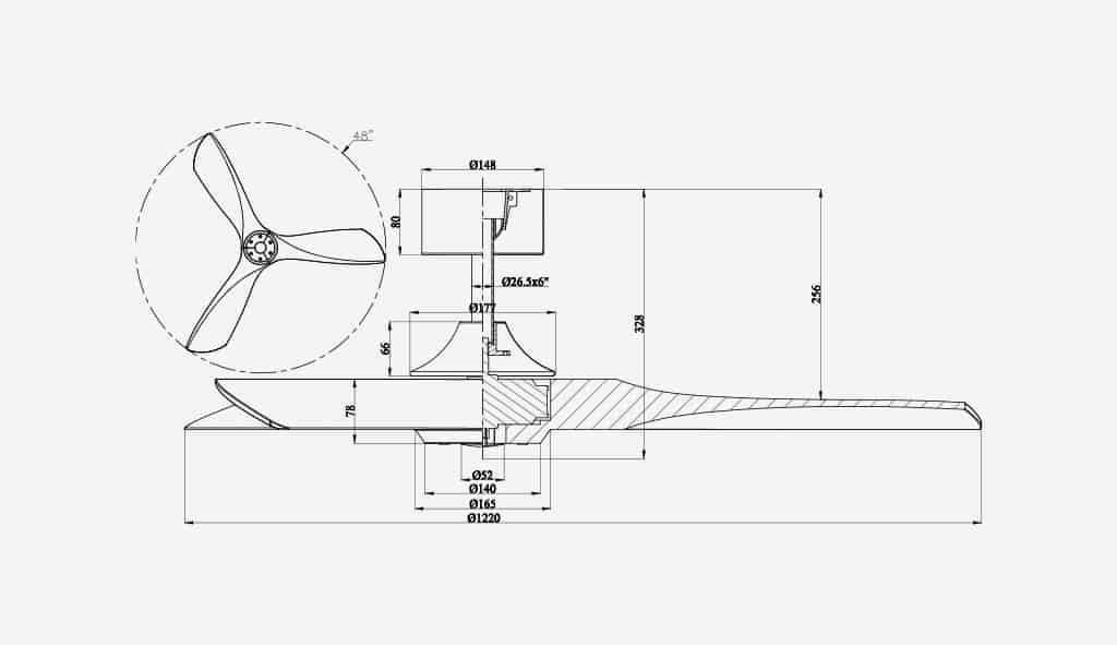 סקיצה מאוורר תקרה שירוקו